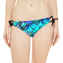 Load image into Gallery viewer, Mermaid Blues Loop Tie Side Bikini Bottom