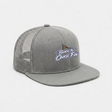 Load image into Gallery viewer, Redfish Born to Chase Fin Embroidery Flat-Brim Mesh Cap