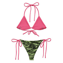 Load image into Gallery viewer, Green Saltwater Camo recycled string bikini