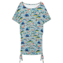 Load image into Gallery viewer, Bluewater Bloom Women’s side tie Short Sleeve Dress