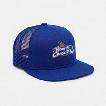 Load image into Gallery viewer, Redfish Born to Chase Fin Embroidery Flat-Brim Mesh Cap