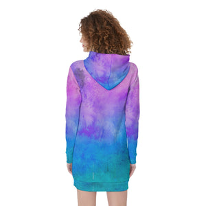 Reel Mermaid Cotton Candy Women's Hoodie Dress