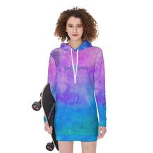 Load image into Gallery viewer, Reel Mermaid Cotton Candy Women&#39;s Hoodie Dress