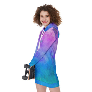 Reel Mermaid Cotton Candy Women's Hoodie Dress