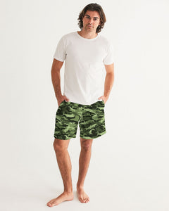 Green Saltwater Camo Men's Swim Trunk