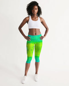 Mahi Print Women's Mid-Rise Reel Mermaid Capri