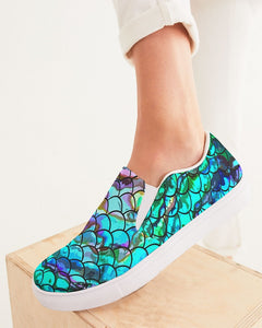 Mermaid Blues Women's Slip-On Canvas Shoe