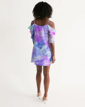 Load image into Gallery viewer, Tie Dye Women&#39;s Open Shoulder A-Line Dress