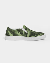 Load image into Gallery viewer, Green Saltwater Camo Men&#39;s Slip-On Canvas Shoe