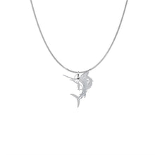 Load image into Gallery viewer, Sterling Silver Sailfish Necklace
