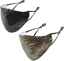 Load image into Gallery viewer, Sequins Mask with Pocket for Filter and adjustable straps - Island Mermaid Tribe