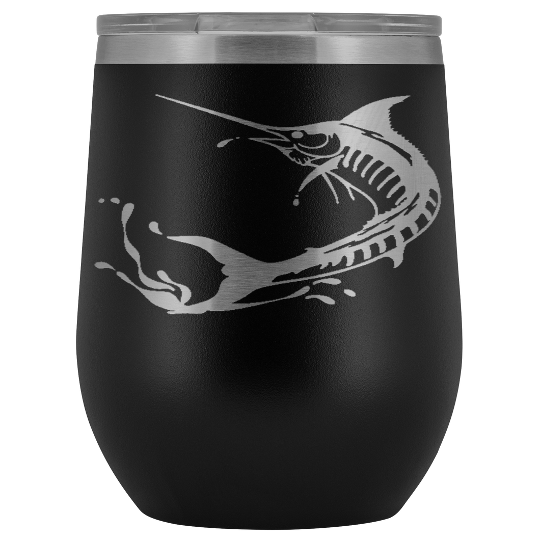 Marlin Laser Engraved Wine Tumbler