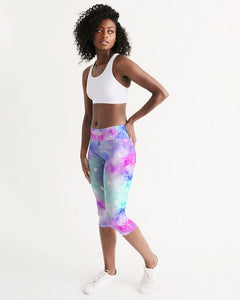 Tie Dye Women's Mid-Rise Capri