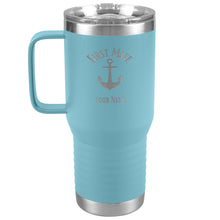 Load image into Gallery viewer, Boat Gifts, Nautical Gifts, Boat Tumbler, Personalized, Boating Gifts, Boat Cup, Boating Tumbler with handle, Boat Accessories, Captain, Boat Owner Gift