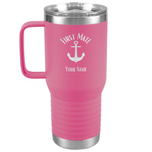 Load image into Gallery viewer, Boat Gifts, Nautical Gifts, Boat Tumbler, Personalized, Boating Gifts, Boat Cup, Boating Tumbler with handle, Boat Accessories, Captain, Boat Owner Gift