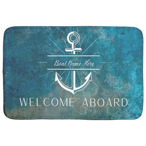Custom Boat Name Rug |Personalized Boat Mat