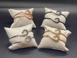 Rhinestone Fish Hook Bangle | Perfect for the Lady Angler