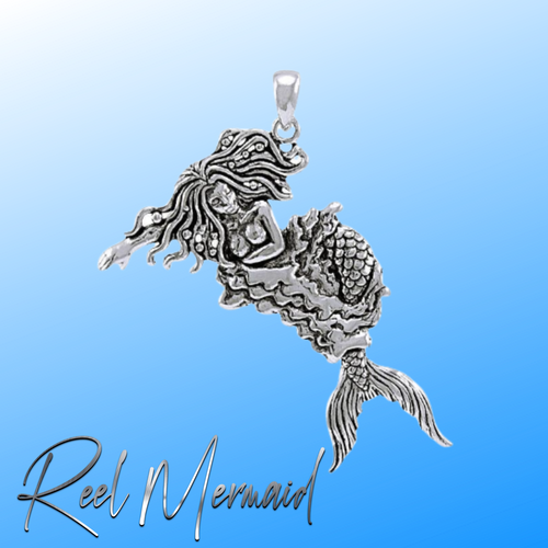 Moveable Mermaid Sterling Silver Pendant | Gift for Mermaid | Gift for her