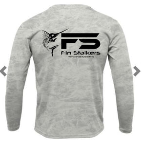 Fin Stalkers Mossy Oak Elements XT Long Sleeve Shirt available in Blacktip, Bonefish and Marlin colors!