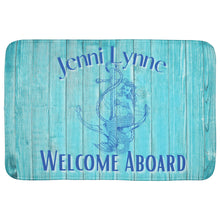 Load image into Gallery viewer, Personalized Mermaid Boat Mat | Custom Boat Rug