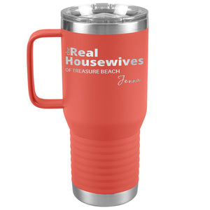 Personalized Name and Location Housewives Tumbler with Handle