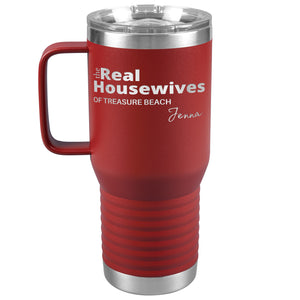 Personalized Name and Location Housewives Tumbler with Handle