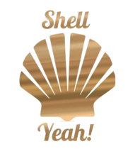Load image into Gallery viewer, Shell Yeah Gold Metallic Tank Top