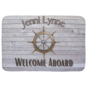 Welcome Aboard Nautical Mat for Boat