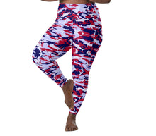 Load image into Gallery viewer, Patriotic Saltwater Camo High-waisted Leggings with pockets