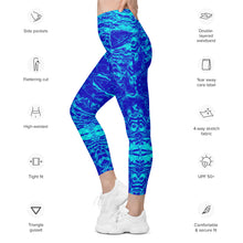 Load image into Gallery viewer, Royal Mermaflage High-Waisted Leggings with pockets