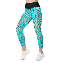 Load image into Gallery viewer, Barrier Reef High Waisted Leggings with Side Pockets available in XS to Plus Size 6XL