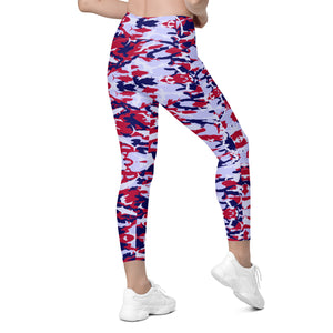 Patriotic Saltwater Camo High-waisted Leggings with pockets