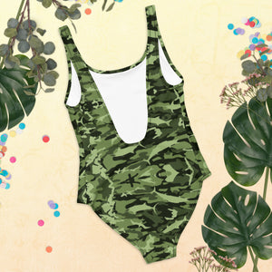 Green Saltwater Camo One-Piece Swimsuit