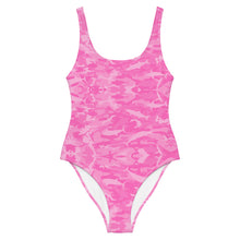 Load image into Gallery viewer, Pink Saltwater Camo One-Piece Swimsuit