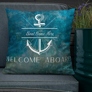 Personalized Nautical Anchor Premium Pillow