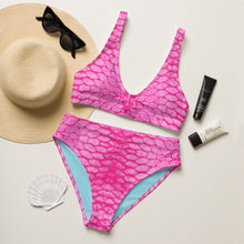 Load image into Gallery viewer, Pink Scale Recycled high-waisted bikini XS - 3XL