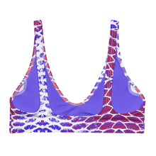 Load image into Gallery viewer, Patriotic Fish Scales Recycled padded bikini top