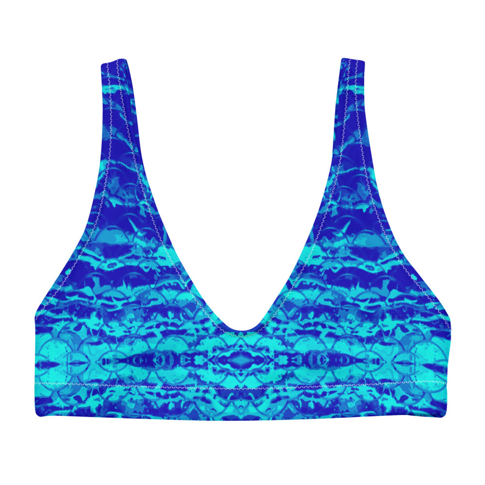 Royal Mermaflage Recyled padded bikini top