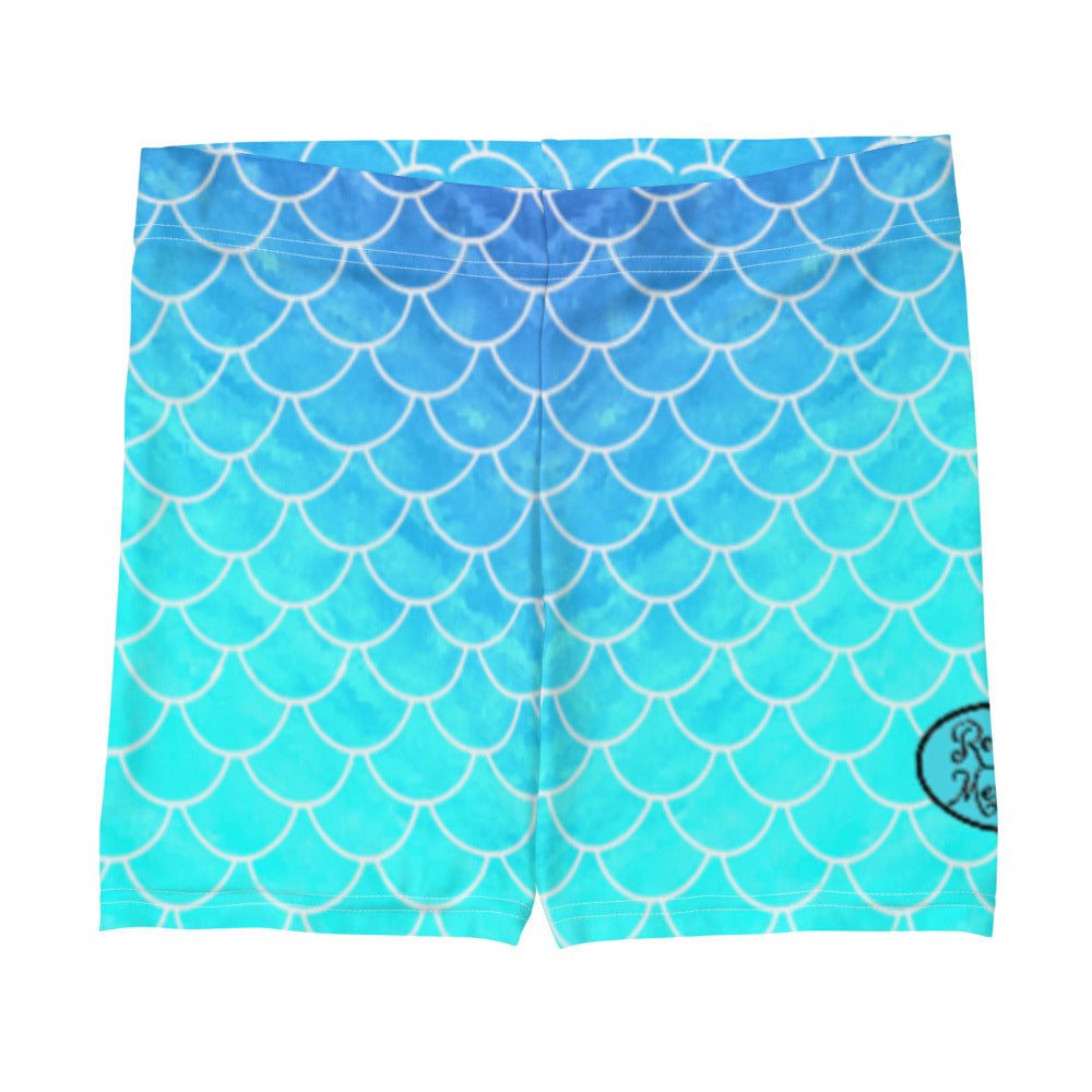 Ombre Blues Mermaid Shorties