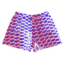 Load image into Gallery viewer, Patriotic Fish Scale Women&#39;s Athletic Shorts