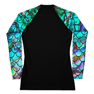 Mermaid Blues Ladies Rash Guard