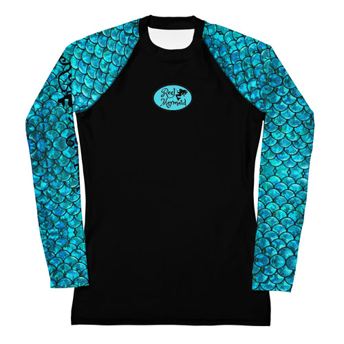 Mermaid Teals Women's Rash Guard