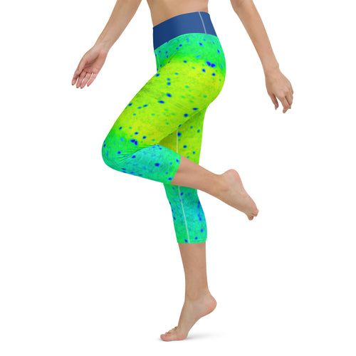 Mahi Print Capri Fishing Leggings