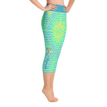 Load image into Gallery viewer, Yellow Tail Reel Mermaid Capri Leggings
