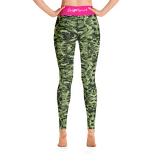 Load image into Gallery viewer, Green Saltwater Camo Yoga Leggings