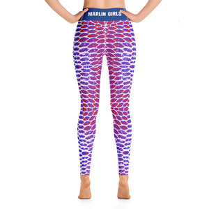 Custom Marlin Girls Fishing Team Yoga Leggings
