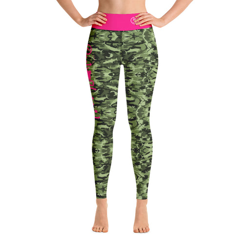 Green Saltwater Camo Yoga Leggings