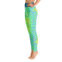 Load image into Gallery viewer, Yellow Tail Reel Mermaid Yoga Leggings