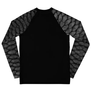 Fin Stalkers Gray Fish Scale Youth Rash Guard