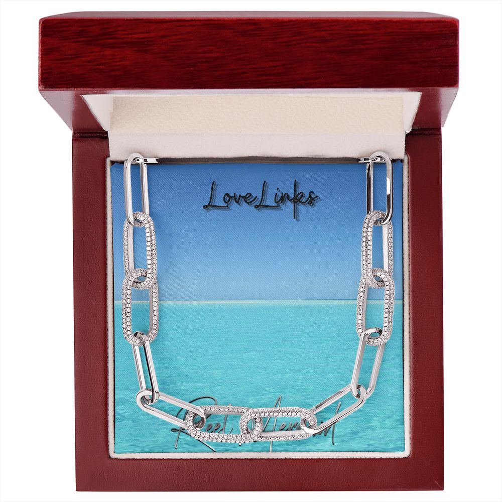 Reel Mermaid Love Links Paperclip Necklace